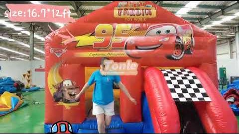 TL1143+Inflatable racing inflatable bounce house slide combination🚗