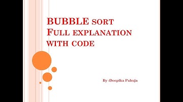 Bubble sort  Algorithm  explained in Hindi with the help of an example.