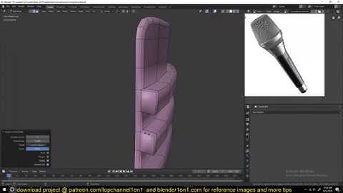 modeling a microphone in blender 2 8