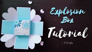 Explosion Box Tutorial Mini Handmade S Crafts Easy Explosion Box Making Step By Step Base