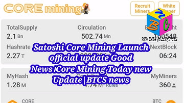 Satoshi Core Mining Launch official update Good News।Core Mining Today new Update|BTCS news
