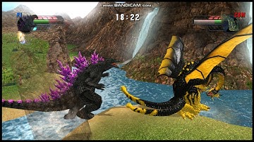 Godzilla Unleashed Modded Matches #6 Godzilla 2000 vs Keizer Ghidorah