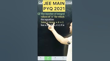 Q) The number of integral  values of 