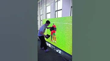 Technician is adjusting the module. #leddisplay #ledscreen #ledmodules #ledwall #eagerled
