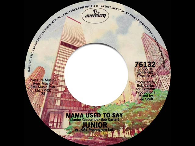 1982 HITS ARCHIVE: Mama Used To Say - Junior (stereo 45 single