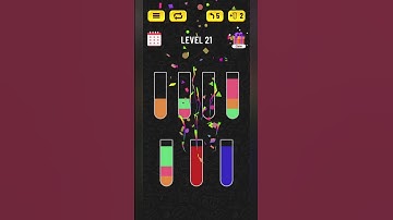 Water Sort 💧 Level 21 | Color Puzzle Challenge | PLAY_ARJ