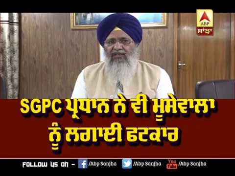 SGPC ਪ੍ਰਧਾਨ ਨੇ ਵੀ Moosewala ਨੂੰ ਲਗਾਈ ਫਟਕਾਰ | ABP Sanjha |