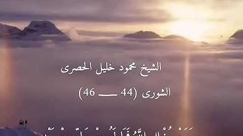 سورة الشورى  ( ٤٤  _ ٤٦ )  الحصري