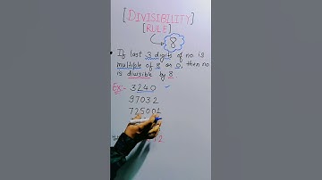 Divisibility Rule of 8 #maths #viral #trending #mathstricks #mathshorts #shorts #shortsfeed