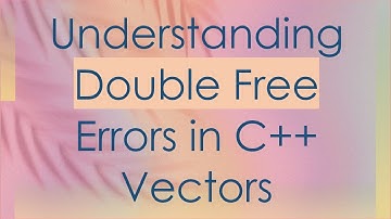 Understanding Double Free Errors in C+ +  Vectors
