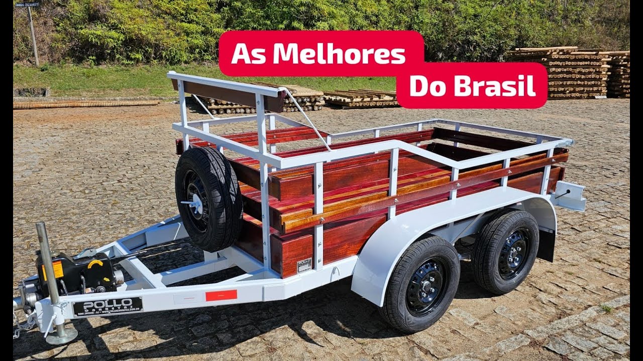 Carretinha Reboque Especial Designer Luxo Transporte de Carga