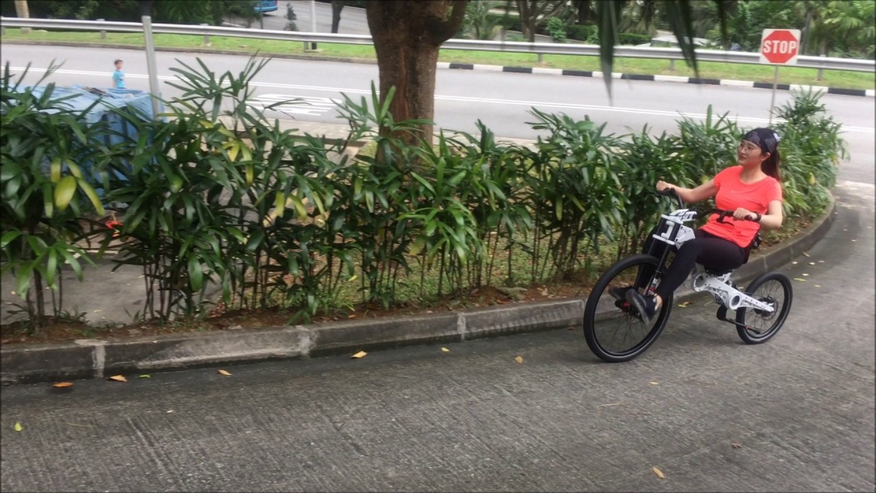 MC2 chopper bike climbing a steep slope 