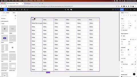 How to create responsive table components with cell variants in Figma