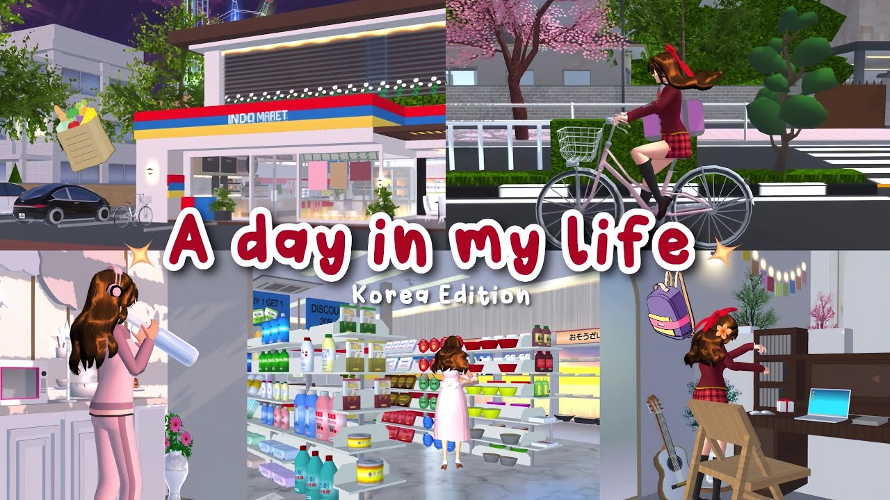 A Day in My Life 💕🇰🇷 Korea Edition • Sakura School Simulator #sakura