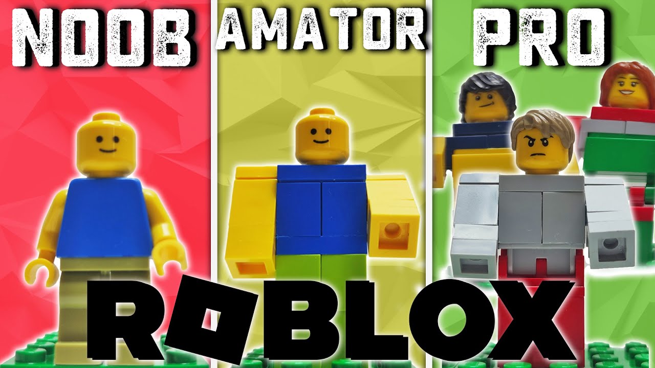 I built a LEGO NOOB from ROBLOX as noob/amator/pro 