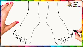 How To Draw Feet Step By Step 🦶🦶 Feet Drawing Easy How To Draw Feet Step By Step 🦶🦶 Feet Drawing Easy