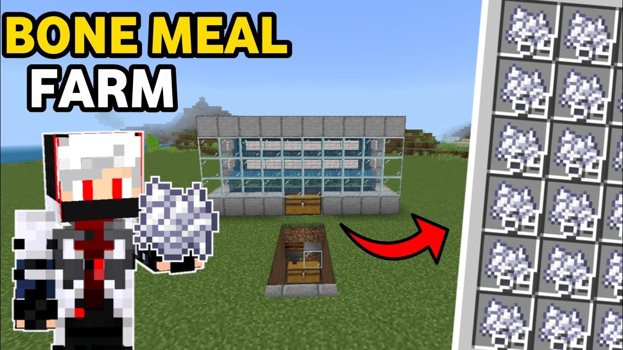 FULLY AUTOMATIC BONE MEAL FARM FOR MINECRAFT PE | TECHNOID GAMER ...