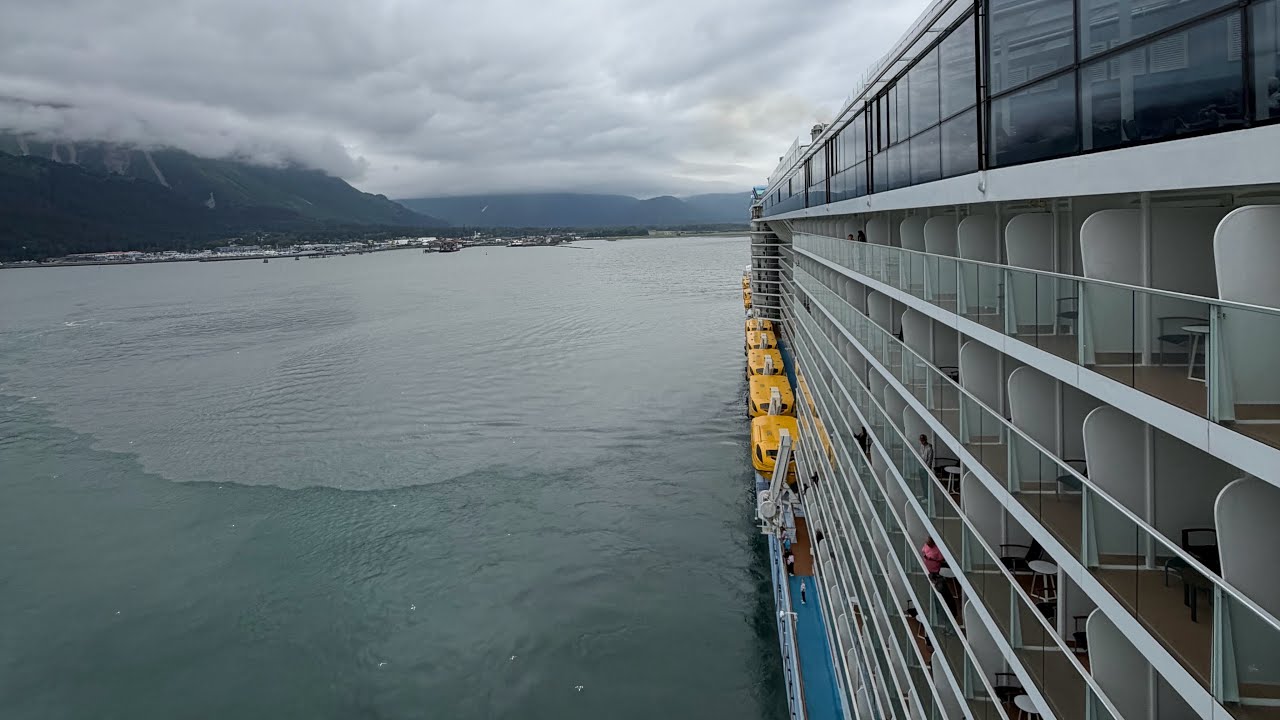 Ovation of the Seas Sailaway From Seward, Alaska With Horn