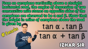 NCERT Exemplar | Some applications of Trigonometry or Height & Distance | Aeroplane | CBSE Class 10