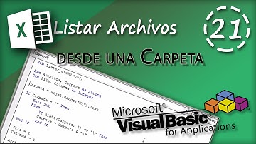 Listar Archivos desde una Carpeta a Excel | VBA Excel 2013 #21