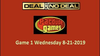 Deal Or No Deal Pacdude Games PC Game 1 Wednesday 8-21-2019