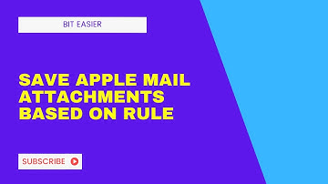 Save Apple Mail Attachments to specific folder based on rule