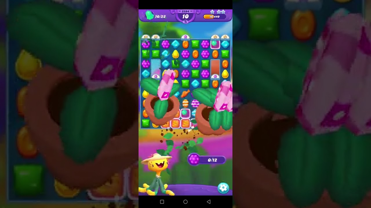 Candy crush friends saga level 2594 with Olivia the gardner