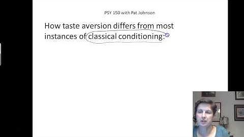 PSY 150 Classical Conditioning Taste Aversion