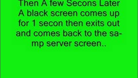 SA-MP Problem, Running Problem