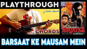 Barsaat Ke Mausam Mein Intro Guitar Lead Tutorial | Naajayaz | Pickachord | Tabs