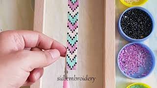 How To Make The Beaded Loom Bracelet | آموزش دستبند منجوق بافی screenshot 5