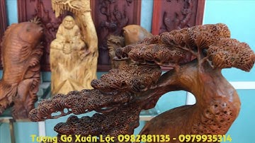 Tác Phẩm " Đạt Ma Gốc Tùng" đục tay siêu tỉ mỉ - Tượng Gỗ Xuân Lộc