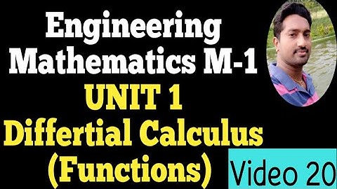 Engineering Mathematics 1 | Video 20 | Unit 1 | Differtial Calculus | Vincent Maths | Ma8151 |