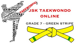JSK TaeKwonDo ONLINE - GRADE 7 GREEN STRIPE