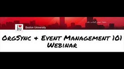 OrgSync & Event Management 101 2017