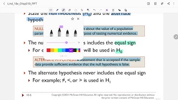 Ch 10 One-sample Hypothesis Testing