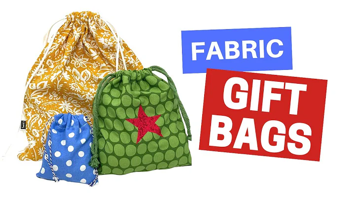 How To Make a Fabric Gift Bag // Easy Beginner Sew...