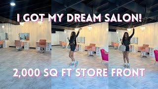 GETTING MY STOREFRONT AT 21| FIRST TOUR | SHOPPING FOR MY SALON