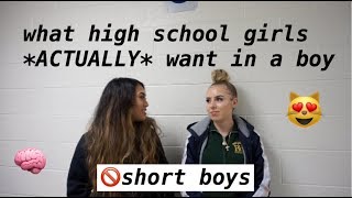 what high school girls *ACTUALLY* look for in a boy