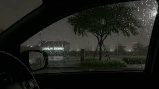 The Perfect Escape with Heavy Rain and Thunder in a Car - Deep Sleep and Relaxation Audio