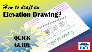 Simple Steps in Drafting the Elevation Drawing || One-storey Shed Roof