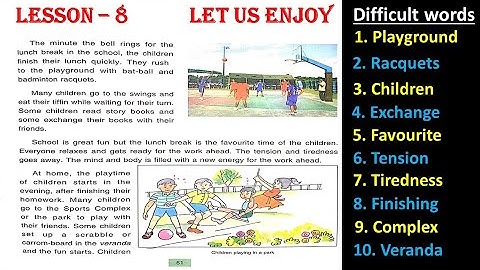 Lesson - 8 (Let Us Enjoy) Class 3rd DAV S.St. | We and our world 🌍| keep learning with Priya