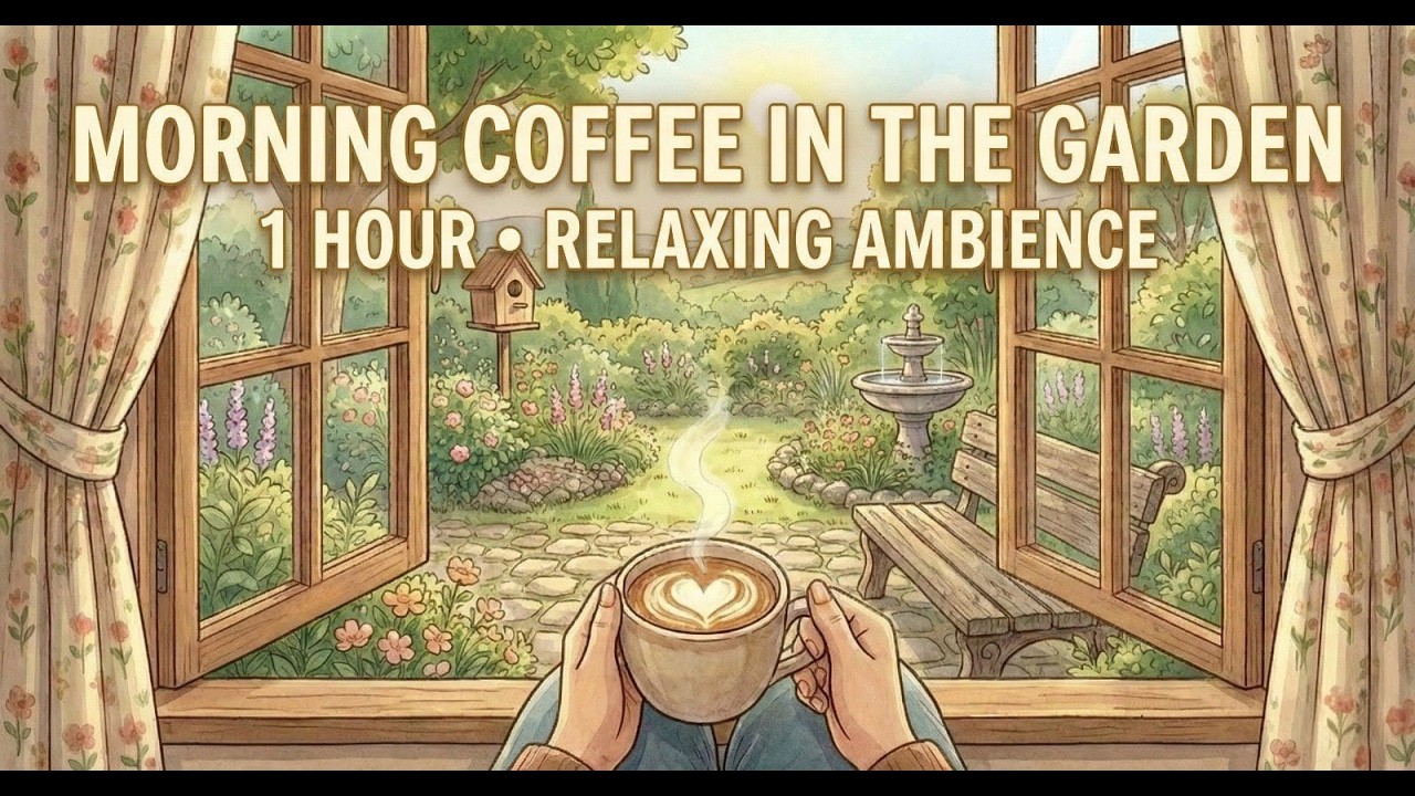 Happy Morning Lofi ☀️ Coffee in the Secret Garden (Watch for visitors! 🐱🐝