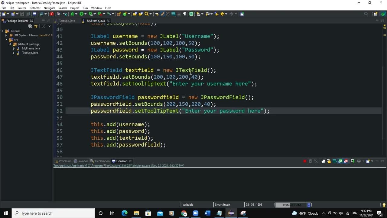 Java GUI Tutorial #69 - Using a Tooltip on GUI Components In Java GUI ...