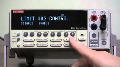 How To Configure the Limits - Keithley Instruments Model 2400 Series