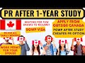 1 Year Study Program for Canada PR | Canada Work Permit PGWP After Graduation | Dream Canada