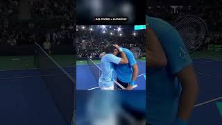 Del Potro y Djokovic: abrazo al terminar la despedida #shorts