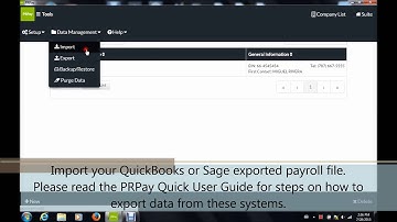 Importing Data from QuickBooks Sage