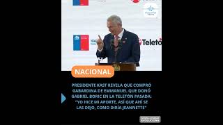 Presidente Kast revela que compró gabardina de Emmanuel que donó Gabriel Boric