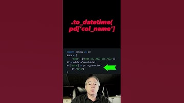 Convert Pandas column into datetime 🐼 #pandas #shorts